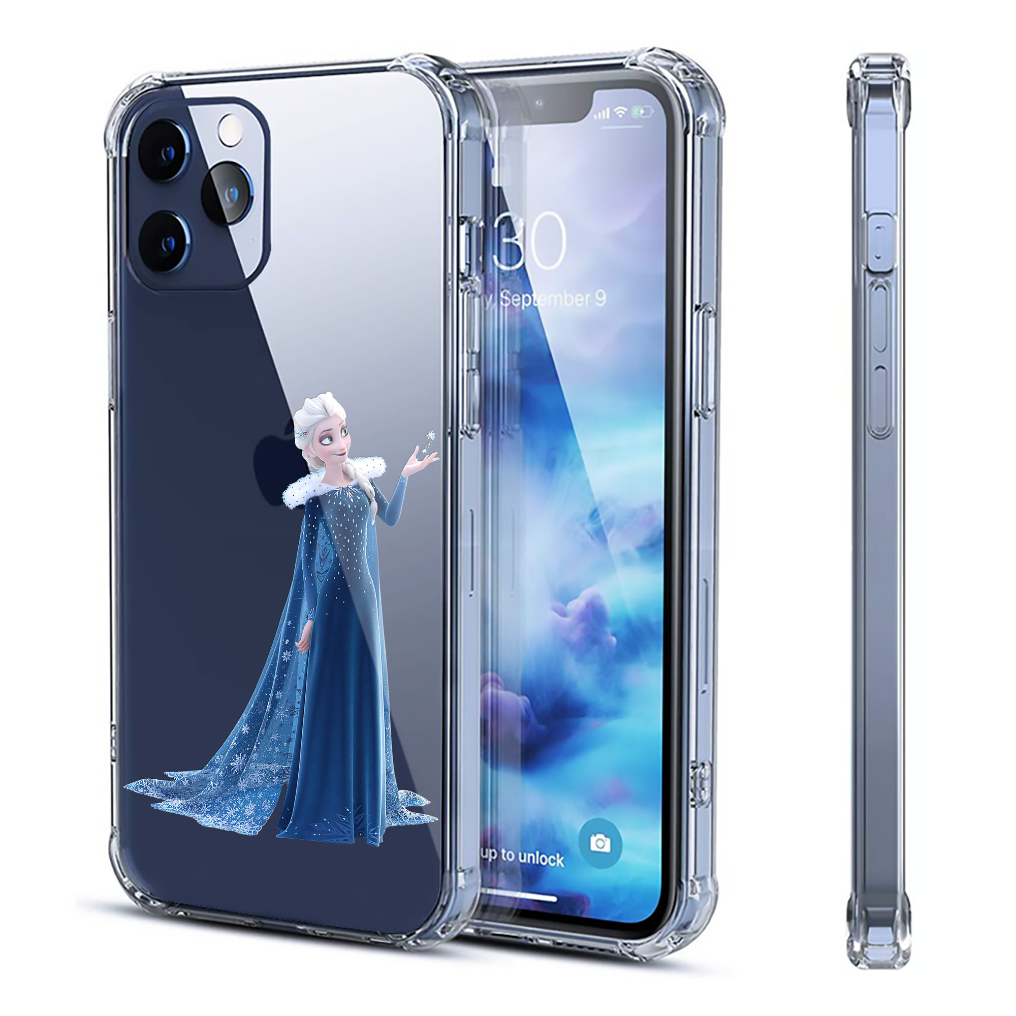 （画像用） アナと雪の女王 アンナ エルサ Frozen Anna Elsa 【iPhone 12シリーズ対応】透明スマホケース（クリアソフトケース）